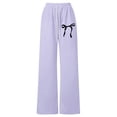 thumbnail image 4 of Cute Pants for Teens Sweatpants for Girls Wide Leg Baggy Sweat Pants Oversized Drawstring Elastic Waisted Joggers Teens Cute Fall Clothes, 4 of 4