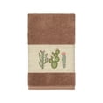 thumbnail image 5 of Authentic Hotel and Spa  Turkish Cotton Cactus Embroidered Latte Brown 3-piece Towel Set, 5 of 5