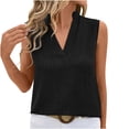 thumbnail image 6 of vdgthytj Summer Cotton Linen T-Shirt Tops for Women Trendy Sleeveless V Neck Solid Color Loose Comfy Breathable Tunic Blouses, 6 of 9