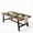 Pear wood color, variant on 71" Rectangular Dining Table for 6-8 People, Large Modern Kitchen Table with Wood Top and Sturdy Metal Frame