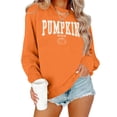 thumbnail image 2 of SRZYMJ Thanksgiving Pumpkin Sweatshirts Womens Pumpkin Letter Graphic Sweater Fall Thankful Long Sleeve Pullover Tops, 2 of 4