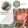 thumbnail image 2 of Retro Chicken with American Flag Dish Drying Mat 18x24 Absorbent Microfiber Draining Rack Pad for Kitchen Counter Sink, 2 of 8
