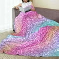 thumbnail image 6 of Vsdgher Fun Rainbow Pink Ultra-Soft Micro flannel Blanket Throw Blankets for Couch Sofa, Bed (4 sizes)-40"x30", 6 of 7