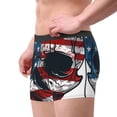 thumbnail image 2 of Fotbe American Flag Skull Men’s Total Support Pouch Boxer Briefs, X-Temp Cooling, Moisture-Wicking Underwear, Regular, Long-leg and Trunk-Small, 2 of 6