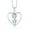 Sky Blue||Sky Blue||Near Colorless (GH), variant on 925 Sterling Silver Sky Blue Aquamarine and Black Diamond Pendant Necklace for Women (0.67 Cttw, Gemstone March Birthstone, Heart 5MM and 4MM, with 18 inch Silver Chain)