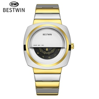 Relic By Fossil Mens Diamond Accent Gold Tone Stainless Steel