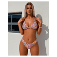 thumbnail image 3 of 2026 New Women's 2 Piece Bathing Suit Disty Floral Halter Triangle Bikini Sets Sexy Cheeky High Waisted Swimsuit, 3 of 5