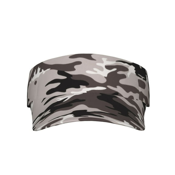 Camouflage Gray Sport Visor Hats Sun Protection Outdoor Activity For Women Men