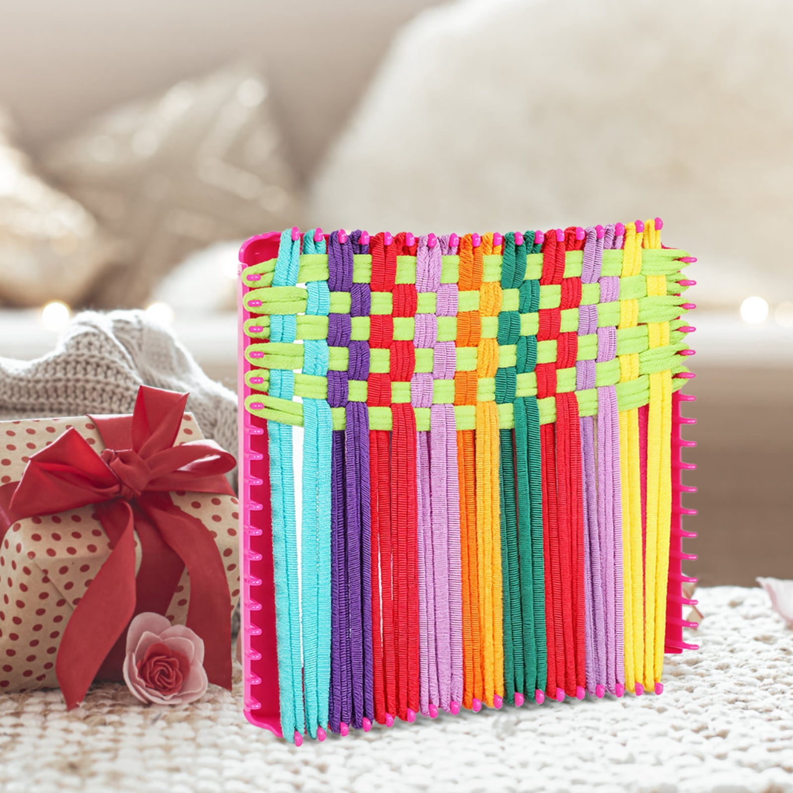 Pastel Loom Loops Kit, 800 PCS 8 Colors Elastic Weaving Loops for DIY Potholders, Bracelets, Bags - Nylon Craft Kit