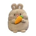 thumbnail image 4 of Juguete de peluche de animal encantador y abrazable, adorno de simulación, regalo de cumpleaños, suave conejo rábano gris, 4 of 9