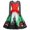 AB347 Red, variant on Bainana Women'S Halloween Long Sleeve Stage Dress Cute Graphic Dress Ladies Party Club V Neck Dresses