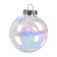thumbnail image 2 of HongHeng 3.14" Iridescent Ornaments Balls, 1Pc Plastic Clear Christmas Balls Fill-able Mini Ornaments for Crafts Holiday Party Xmas Tree Decorations Home Decor, 2 of 8