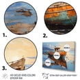 thumbnail image 3 of Designart "Dreamy Regatta Fishing Boat II" Transportation Floater Framed Canvas Art Print, 3 of 7