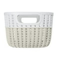 thumbnail image 3 of Simplify 2-Tone Decorative Small Storage Basket in Heather Grey, 3 of 4
