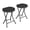 Black 2-pack, variant on Folding Stool Chair with Handle,Portable Heavy Duty Round Foldable Stool,Non-Slip Feet,600Lbs Capacity,18 Inch Foldable Bar Stool for Dorm,Kitchen,Vanity,Church Outdoor Use