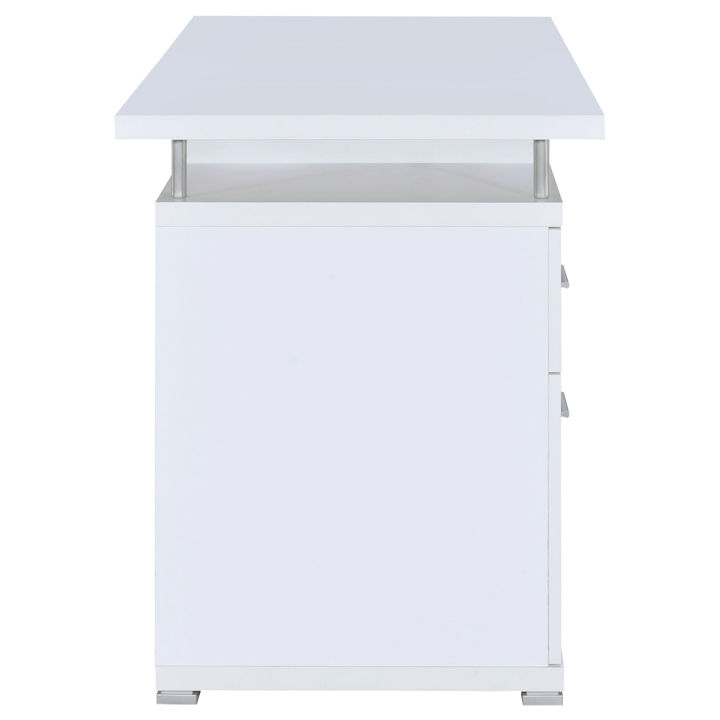 Tracy 55-inch 2-drawer Wood Office Computer Desk White