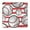 Red and White, variant on Red Baseballs and Stars Pattern Square Fitted Tablecloth with Elastic Edge,Square Table Cover,Washable Elastic Table Cover for Home Kitchen Party Decor 36"x36"
