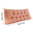 thumbnail image 2 of WIFKLSIIPG Triangular Headboard Pillow Cushion for Bed Backrest Support Comfortable Bolster Pillow Dorm Room Polyester 80x50cm, 2 of 3