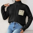 thumbnail image 5 of Tnhcen Women's Lace Appliqué Turtleneck Sweater Acrylic Knit Top Casual Comfort Wear Floral Embroidery Soft Pullover S-XL Sizes, 5 of 6