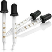 MEDca Bent & Straight Tip Calibrated 1 mL Glass Medicine Eye Droppers - 4 Pack