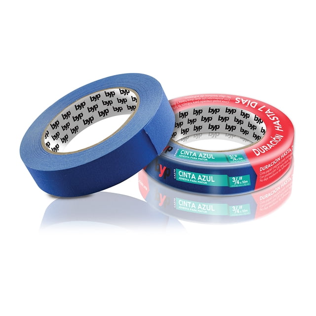 CINTA AZUL PARA PINTOR BYP Caja 12 piezas 3/4" x 50 mts