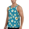 thumbnail image 2 of Haiem Daisies Flowers Men Workout Tank Top Gym Bodybuilding Sleeveless Muscle T Shirts Athletic Tank Breathable Workout Shirt-XX-Large, 2 of 9