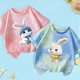 thumbnail image 2 of Godom Girls Toddler Short Sleeve T-Shirts Kids Loose Soft Tops Cute Print Summer Blouse for Girls Tee Tops, 2 of 3