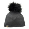 thumbnail image 1 of Lox Lion Single Pom Pom Bamboo Beanie - Grey (LG, 3-10Years), 1 of 1