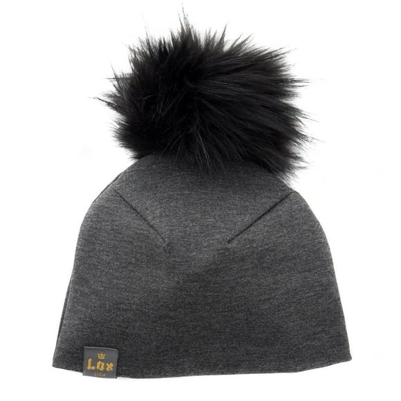 Lox Lion Tuque en Bambou à Pompon Unique - Gris (SM, 4-12 Mois)