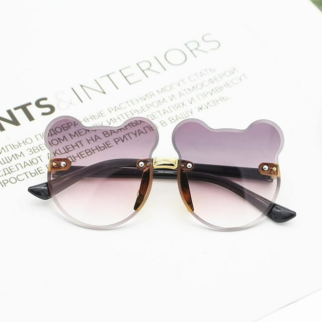 Encantadoras gafas de terre con oreja de gato, sin marco, para viajes en , decoración para , protección , lentes de resina, - Púrpura CUTICAT gafas de sol para niños