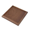 thumbnail image 2 of Black Walnut Tray, Wide Use Black Walnut Comfortable To Hold Tea Tray  For Home Medium Square, 2 of 8