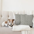 thumbnail image 4 of Ambesonne Alphabet Throw Pillow Cover 2 Pack, Typography and Numerals, 20", Grey Yellow, 4 of 5