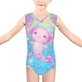 thumbnail image 2 of Maillot de Bain une Pièce pour Filles 3-14 Col en V Maillot Sans Manches, 2 of 5