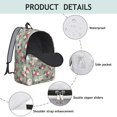 thumbnail image 4 of Maltese and Floral Green Pattern Backpack for School, Cute School Bag with Adjustable Shoulder Straps and Padded Back, 15.7"x11.8"x5.5", 4 of 5