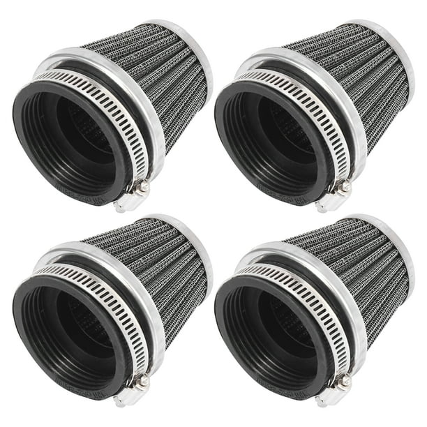 Filtro de aire Redondo Cónico Unique Bargains 54mm Moto Limpiador 4uds negro
