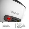 thumbnail image 4 of Black+Decker 6-Cup Cooked, 3-Cup Uncooked Rice Cooker, w/ Steaming Basket & Removable Non-Stick Bowl, One-Touch, White, 4 of 15