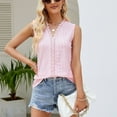 thumbnail image 4 of Timegard Eyelet Tank Tops for Women Lace V Neck Sleeveless Tops Dressy Casual Loose Tops Summer Travel, 4 of 7