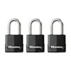 Master Lock 1-7/8" W Steel Dual Ball Bearing Locking Padlock 3 pk Keyed Alike