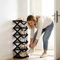 thumbnail image 5 of Tier Foldable Shoe Rack Organizer Shelf Space Saving Storage for Entryway Closet Bedroom Corner, 5 of 5