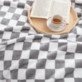 thumbnail image 6 of LOMAO Buffalo Check Fleece Throw Blanket Soft Checkered Plaid Blankets Cozy Lightweight Flannel Blanket for Couch Chair Bed(Grey,51"x63"), 6 of 8