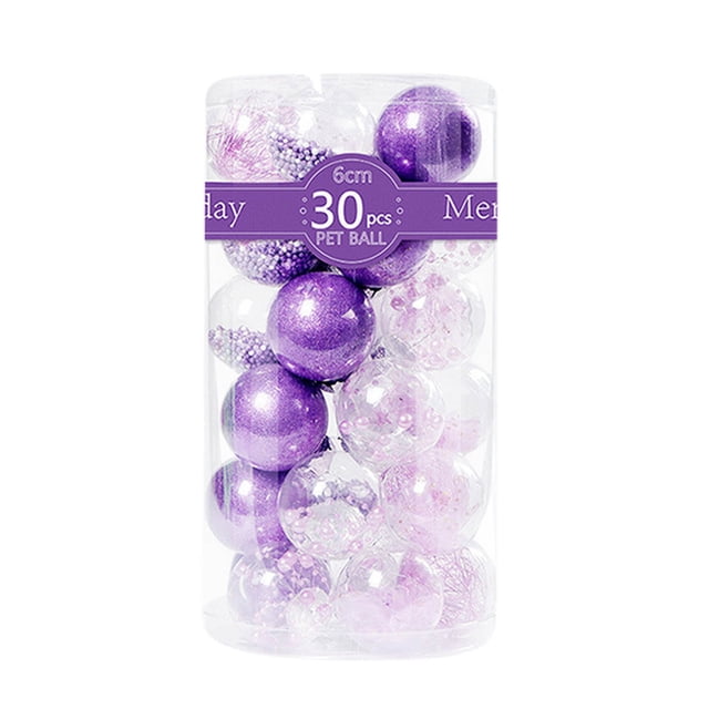 Xihbxyly Adornos para Árbol de Navidad, Bolas de Plástico Irrompibles, con Purpurina Multicolor y Estilos Mate, Decoración para Fiestas, Decoración Festiva para El Hogar y La Oficina, Juego de 30 Pie