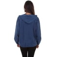 thumbnail image 2 of Scully PSL-242-DBL-XXL Women Zip Front Hoodie, Dark Blue - 2XL, 2 of 2
