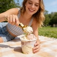 thumbnail image 2 of Large Ice Cream Scoop with Trigger Release, Portable Metal Ice Cream Scoop with Trigger Device and Comfortable Handle, Reusable Ice Cream Spoon for DIY Mixed Ice Cream, Frozen Yogurt,Z2-Gold-7.5 in, 2 of 4