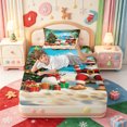 thumbnail image 4 of Manfei Western Xmas Festive Twin Sheets,Vintage Christmas Tree Bedding,3pcs,1 Flat Sheet,1 Fitted Sheet and 1 Pillowcase, 4 of 6
