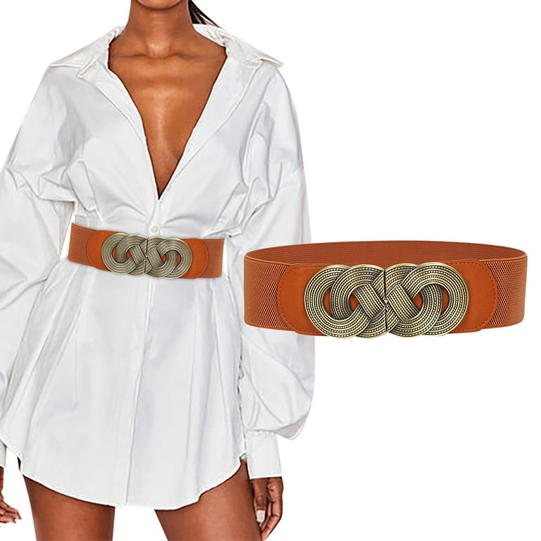 CBGELRT Wide Belts for Women Fashion Vintage Elastic Stretch Waist