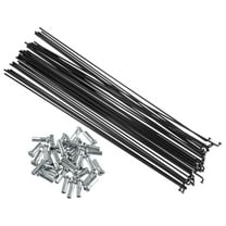 Unique Bargains 36 Pcs Bicycle Steel Spokes 14G Bike Spoke 263mm Length with Nipples for Most Bicycle