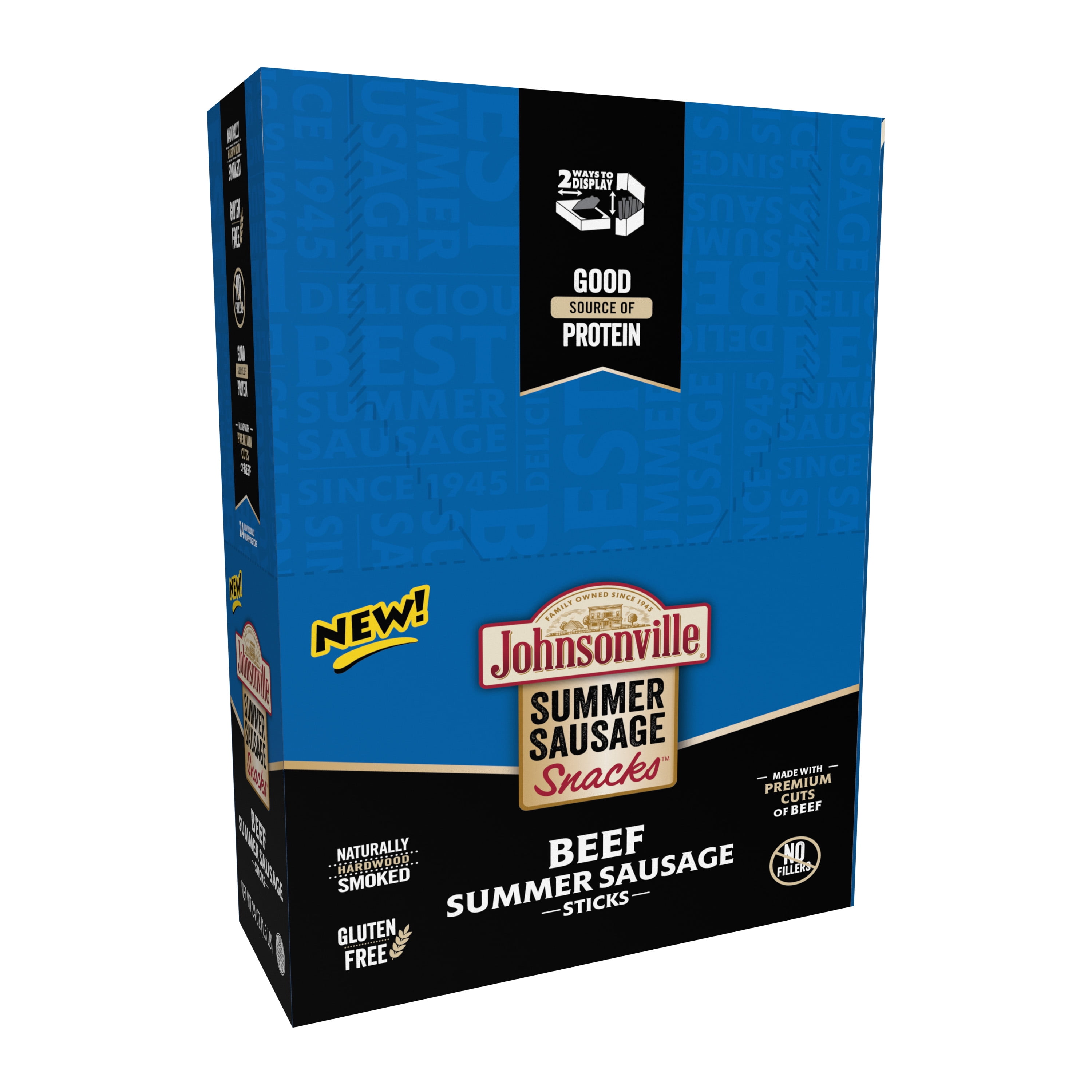 Johnsonville Beef Summer Sausage 1oz Sticks, 24-count