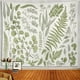 thumbnail image 2 of Tapiz de tela de poliéster botánico, tapiz floral, verde, blanco, primavera, tapiz de pared, dormitorio, sala de estar, dormitorio, decoración diaria, largo 150 cm x ancho 1230 cm, eucalipto verde oso de fresa Electrónica, 2 of 5