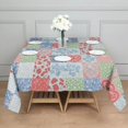 thumbnail image 3 of Pioneer Flower Floral Print Pattern Square Tablecloth, Waterproof Wipeable Spillproof Washable Table Cover for Home Kitchen Party Decor, 42"x42", 3 of 6