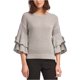 thumbnail image 2 of DKNY suéter de manga con volantes para mujer, gris, grande DKNY  Pull-over, 2 of 2